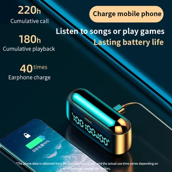 2020 Mini Wireless Bluetooth Cască În Ureche Touch Control Căști Stereo Bass Gaming Headset cu Fir Căști pentru Telefon Android