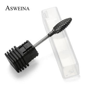 Asweina 9 Tip Negru Carbură De Titan Unghii Burghiu Freza Electrica Aparat Pentru Manichiura Aparate Accesorii Instrumente