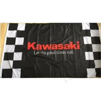 Kawasaki pavilion 3X5FT banner poliester mașină de pavilion gratuit