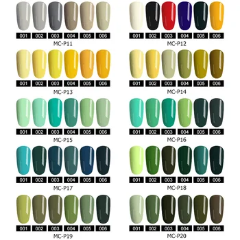 MIZHSE 6PCS/Set Set Manichiura unghii cu Gel Unghii Truse de 7ML UV Soak off Nails Art lac de Unghii cu Gel Lak Semi Permanent Vernis Top Coat