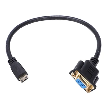 Oferte de Top Mini HDMI la VGA M/F Conector Cablu Adaptor Convertor 0,3 M 1FT