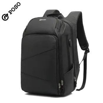 POSO Backpack 17.3 inch USB de Mare Capacitate Anti-furt pentru Laptop Rucsac Nylon rezistent la apa de Moda, de Călătorie de Afaceri Rucsac Sport