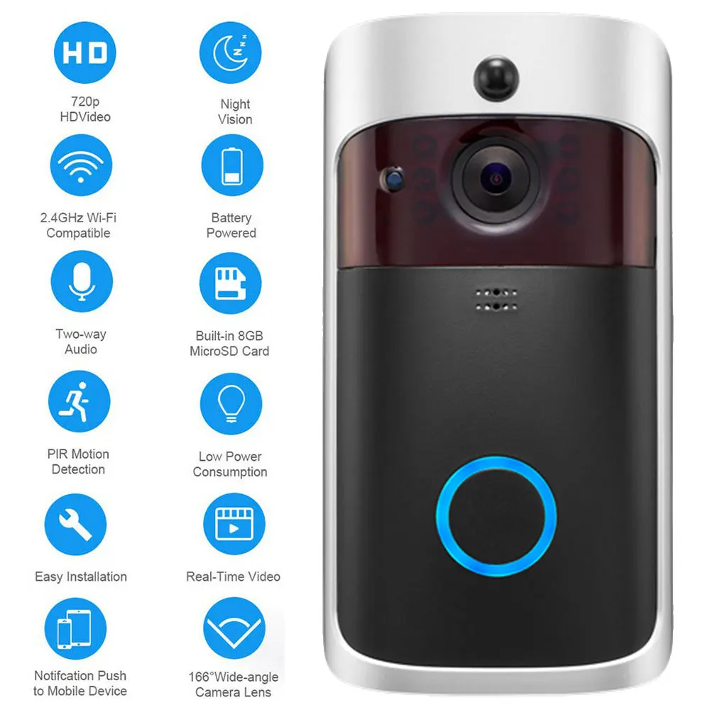 Metaphor assistant grill Vanzare Wifi usa smart ip interfon video call camera clopot ușă aplicație  de control acasă inteligent apartament ir alarma de securitate wireless cu  camera - top | Spremunte.ro