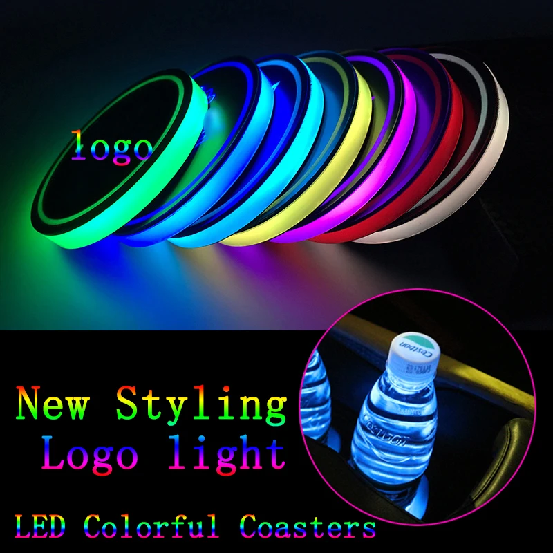 Vanzare 2 buc logo led-uri lumină pentru mercedes benz w203 w204 w211 w639 x204 z177 156 w213 x253 atmosfera lampa usb cu 7 culori accesorii - Lumini Auto | Spremunte.ro